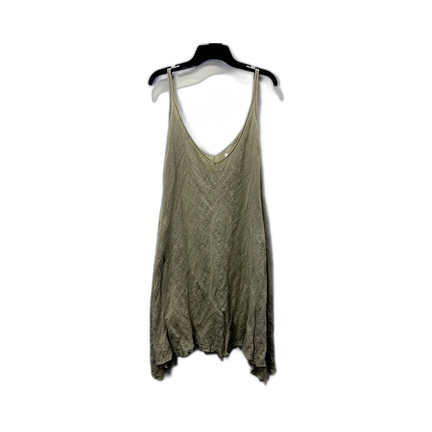 Ridley Womens Beige Long Sleeveless Crinkle Cotton Tank Top Size M