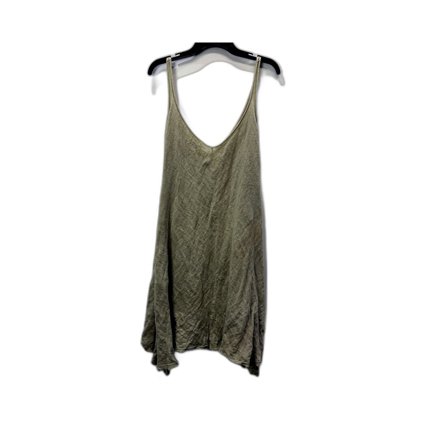Ridley Womens Beige Long Sleeveless Crinkle Cotton Tank Top Size M
