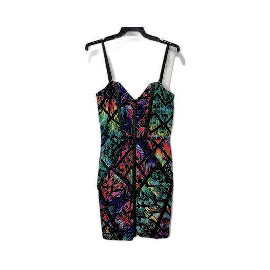 Lipsy Womens Bodycon Dress Abstract Multicolor Print Size 12