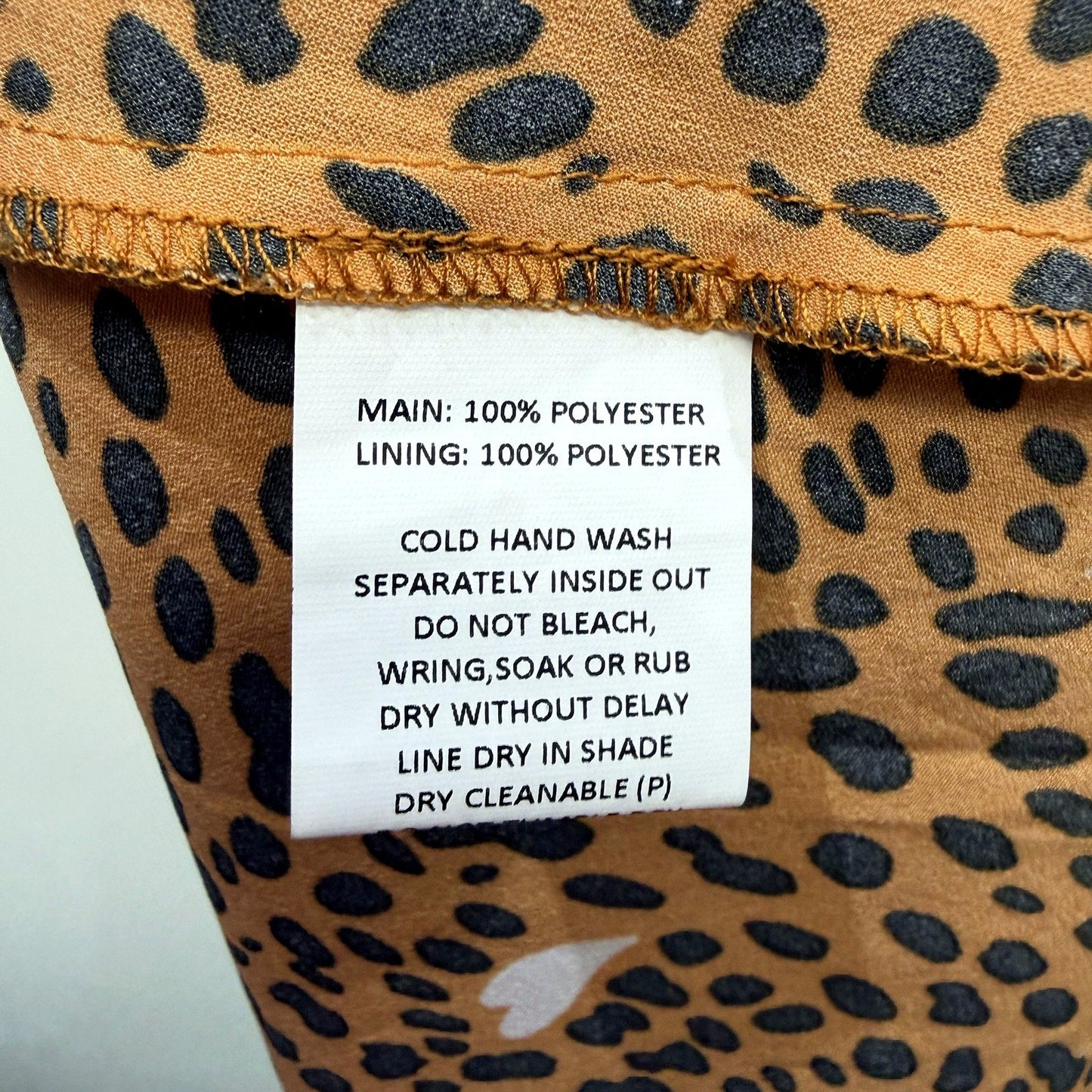 Rodeo Show Womens Leopard Print Wrap Dress Spaghetti Strap Casual Size 14