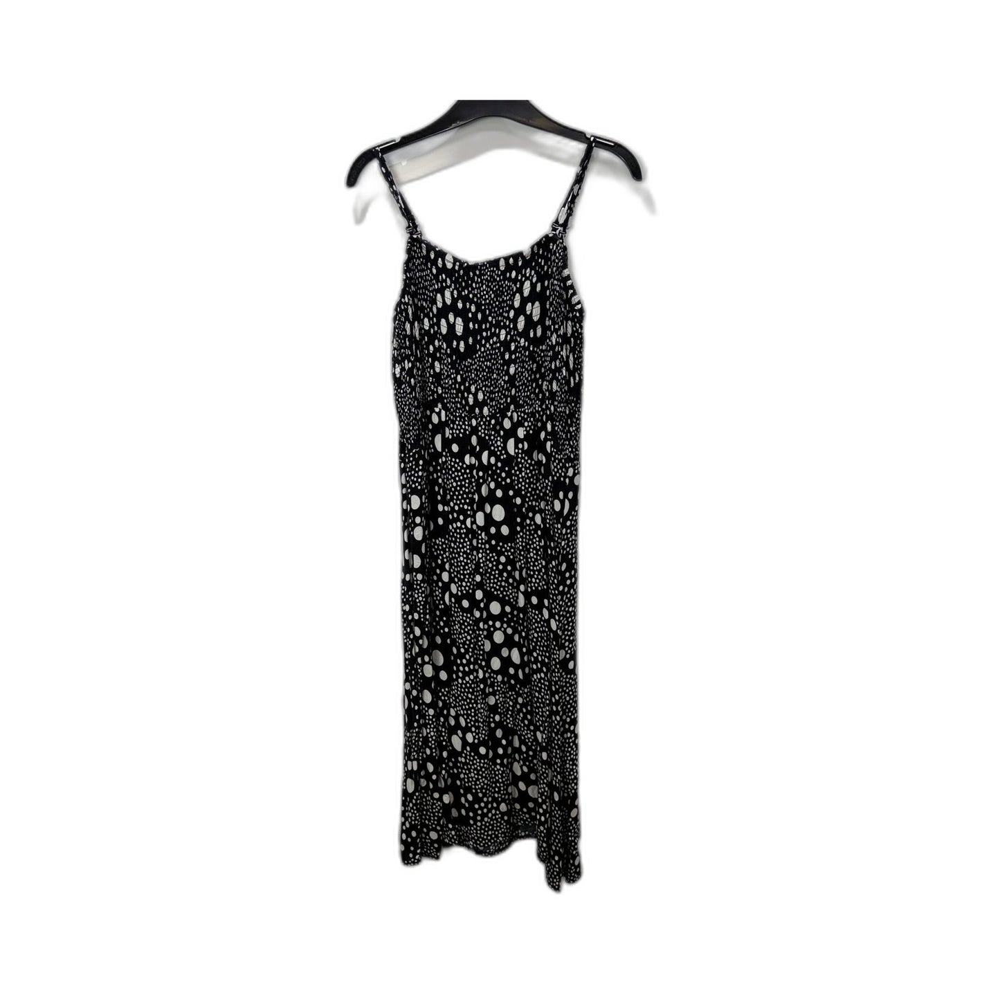 Ed it ed Womens It Plus Size 18 Sleeveless Polka Dot Dress in Black and White
