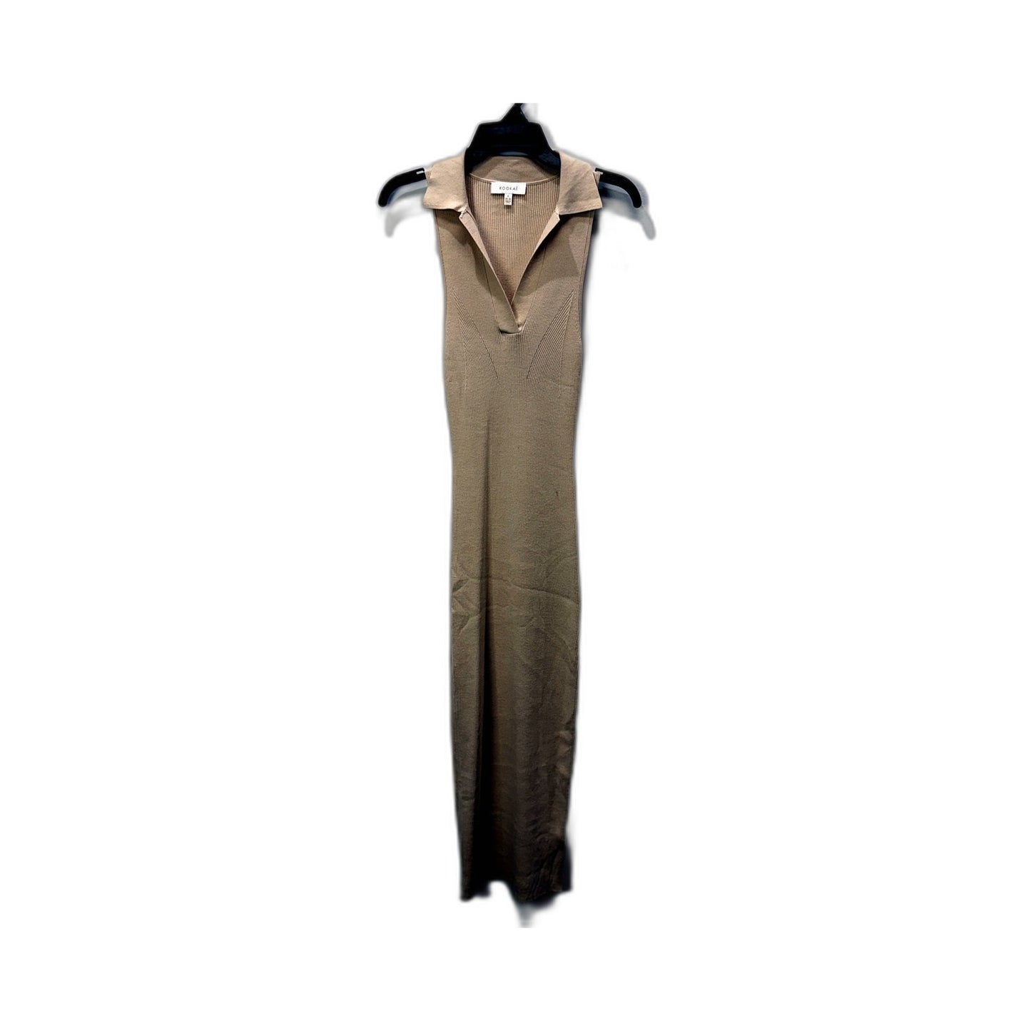 Kookai Womens Sleeveless Ribbed Knit Dress in Tapioca Color, Size 0 NEW