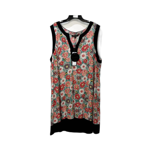 Caroline Morgan Womens Floral Print Sleeveless Dress Casual Feminine Size 18 NEW