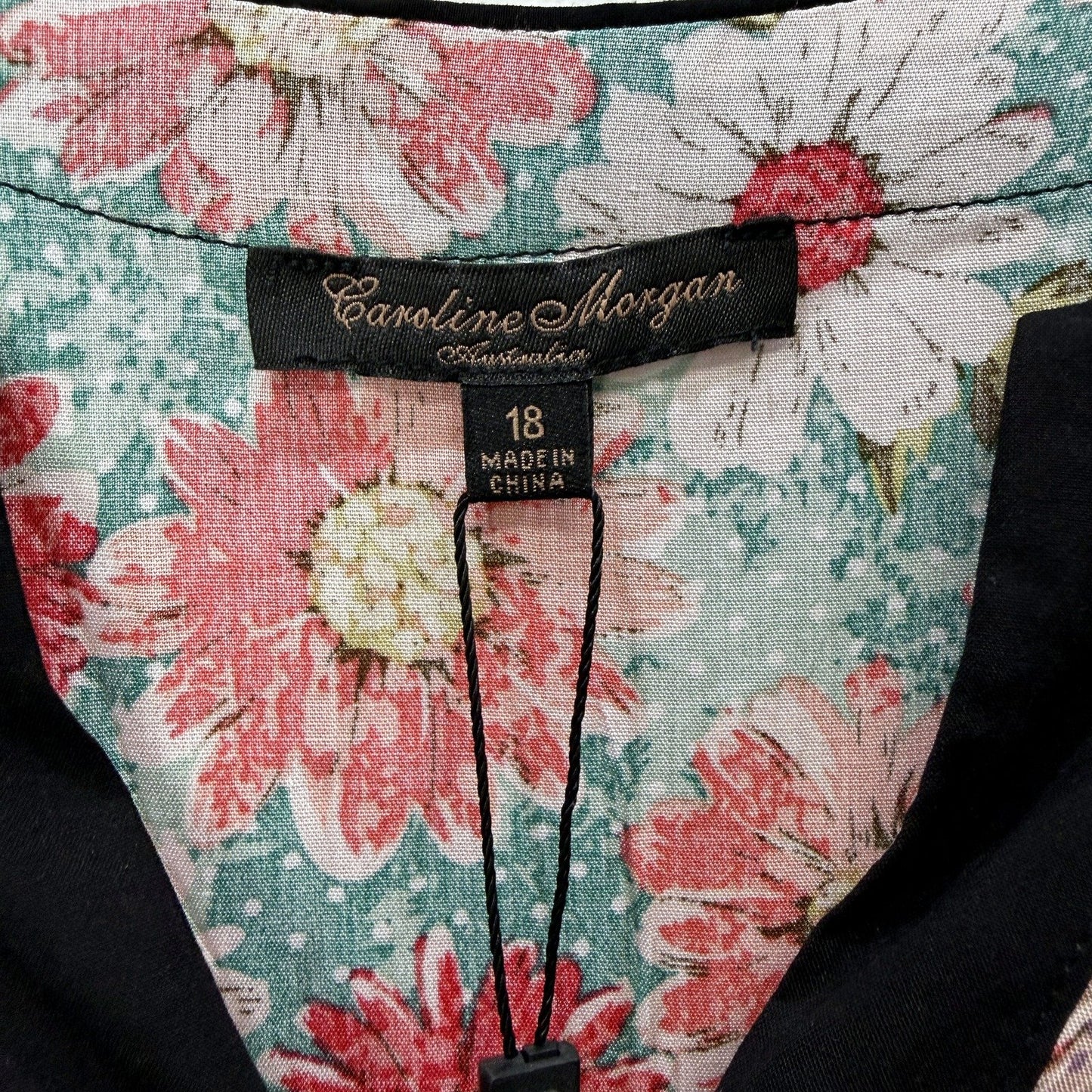 Caroline Morgan Womens Floral Print Sleeveless Dress Casual Feminine Size 18 NEW