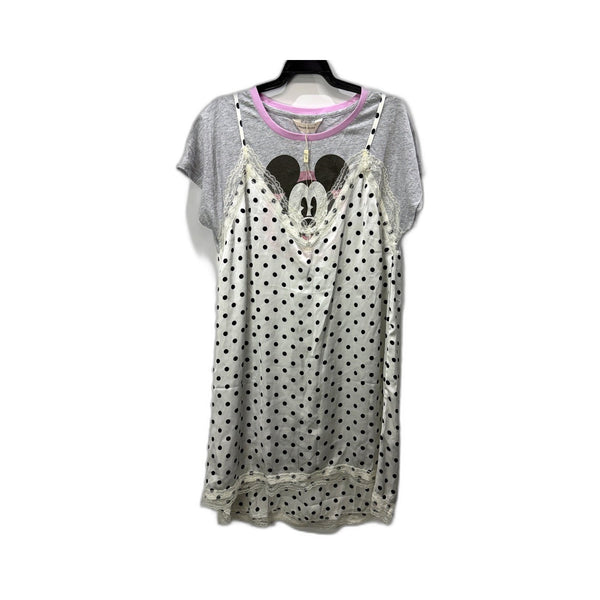 Disney Gray Pink Polka Dot Lace Sleep Camisole Womens XL NEW