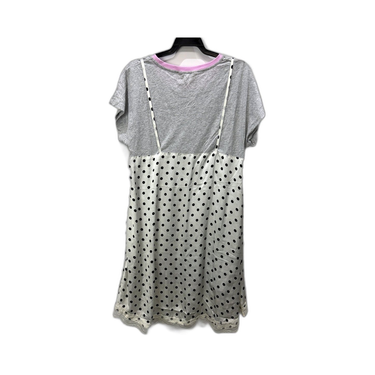 Disney Gray Pink Polka Dot Lace Sleep Camisole Womens XL NEW