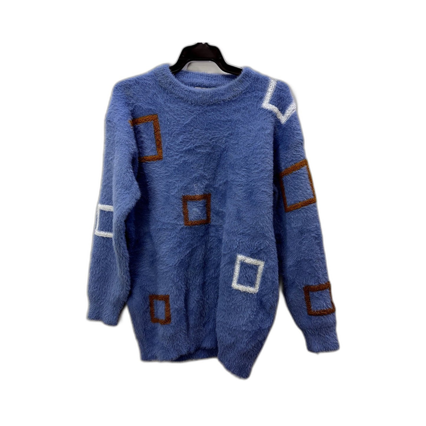 Hourglass Womens Casual Knit Pullover Sweater Comfortable Blue Cozy Knitwear