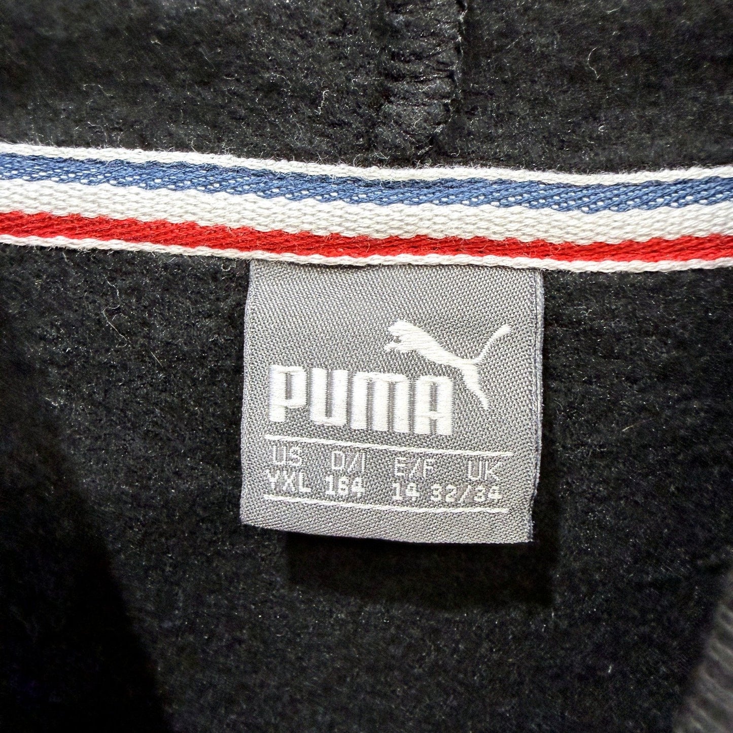 Puma Kids Hooded Pullover Sweatshirt in Black Cotton for Youth XL/14