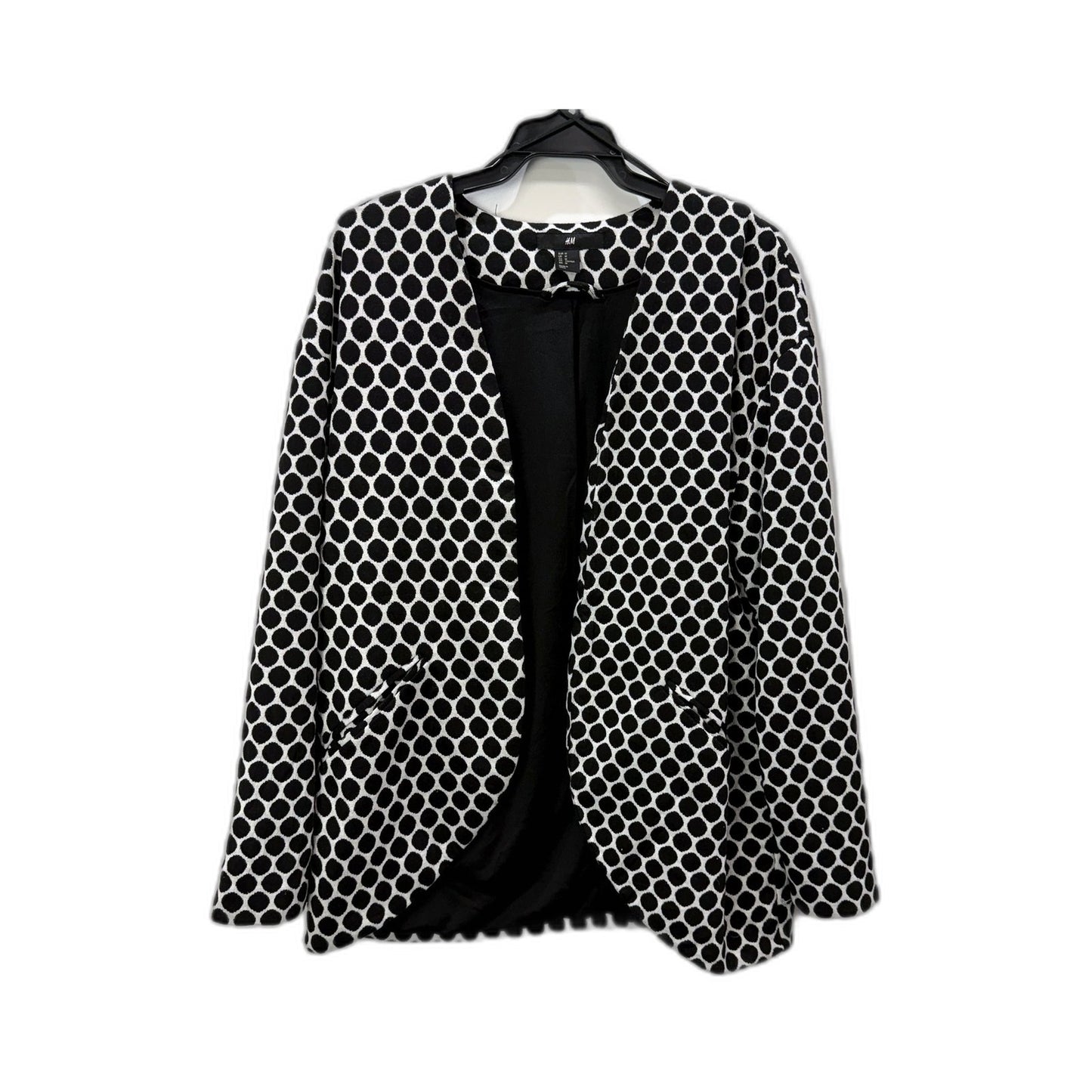H&M Womens Polka Dot Jacket in Black and White, Size M