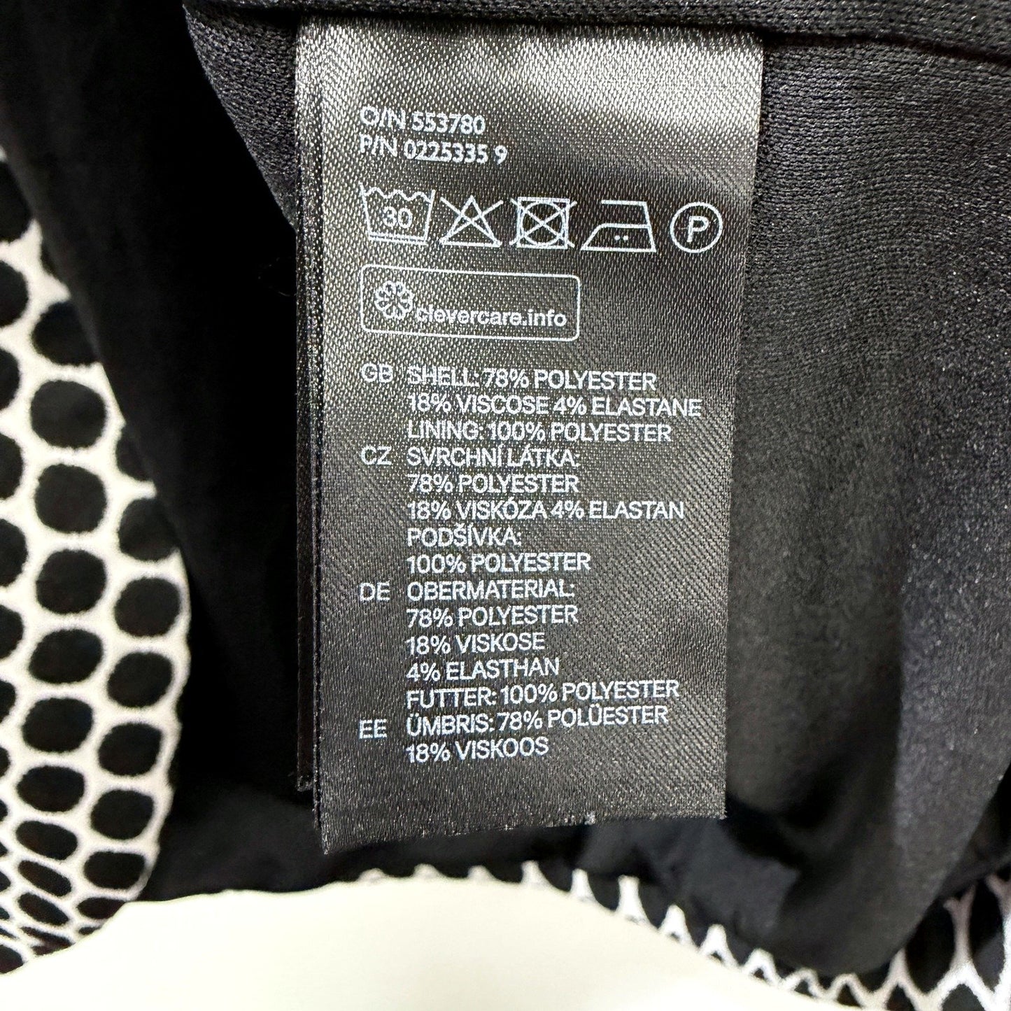 H&M Womens Polka Dot Jacket in Black and White, Size M