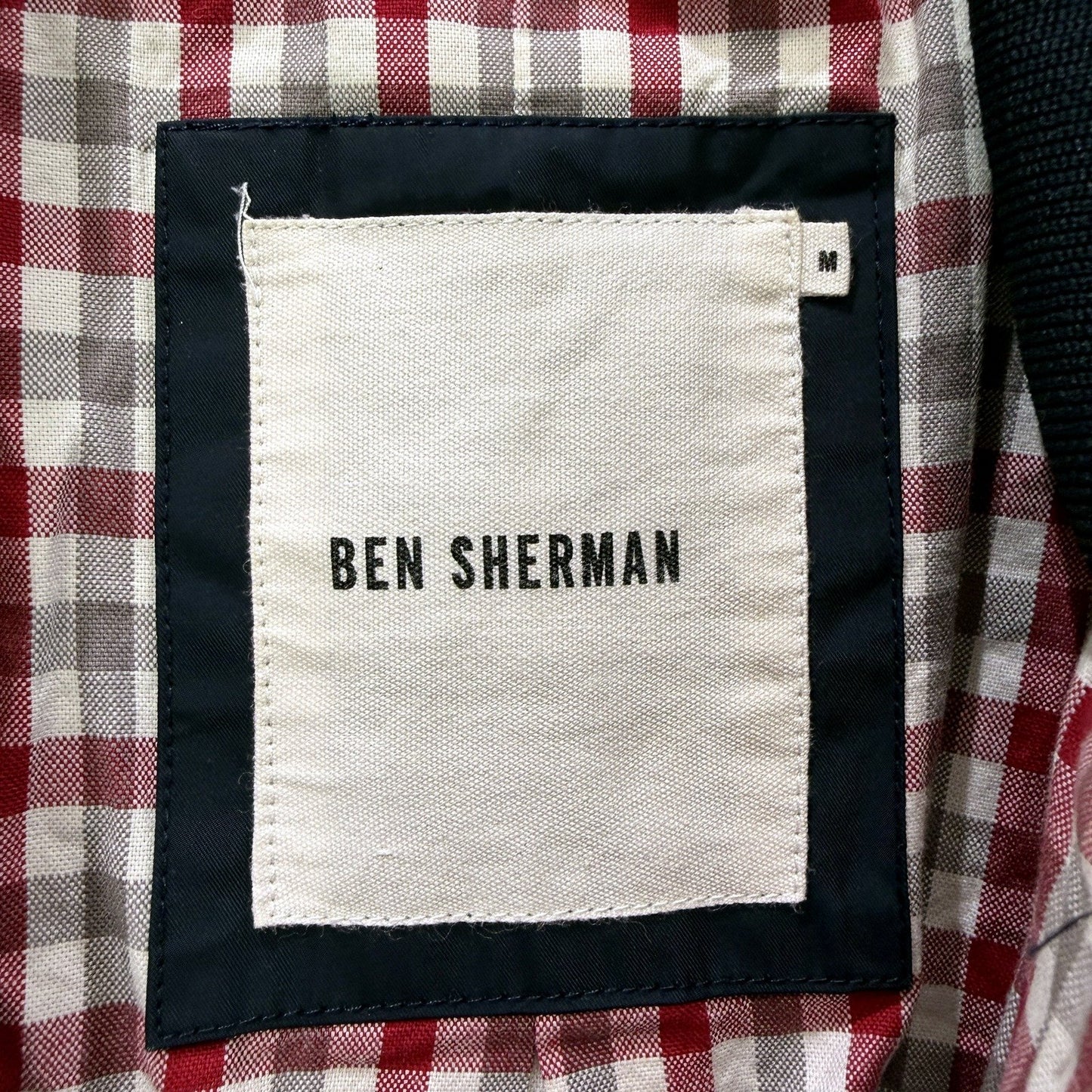 Ben Sherman Mens Lightweight Navy Blue Bomber Jacket, Size M