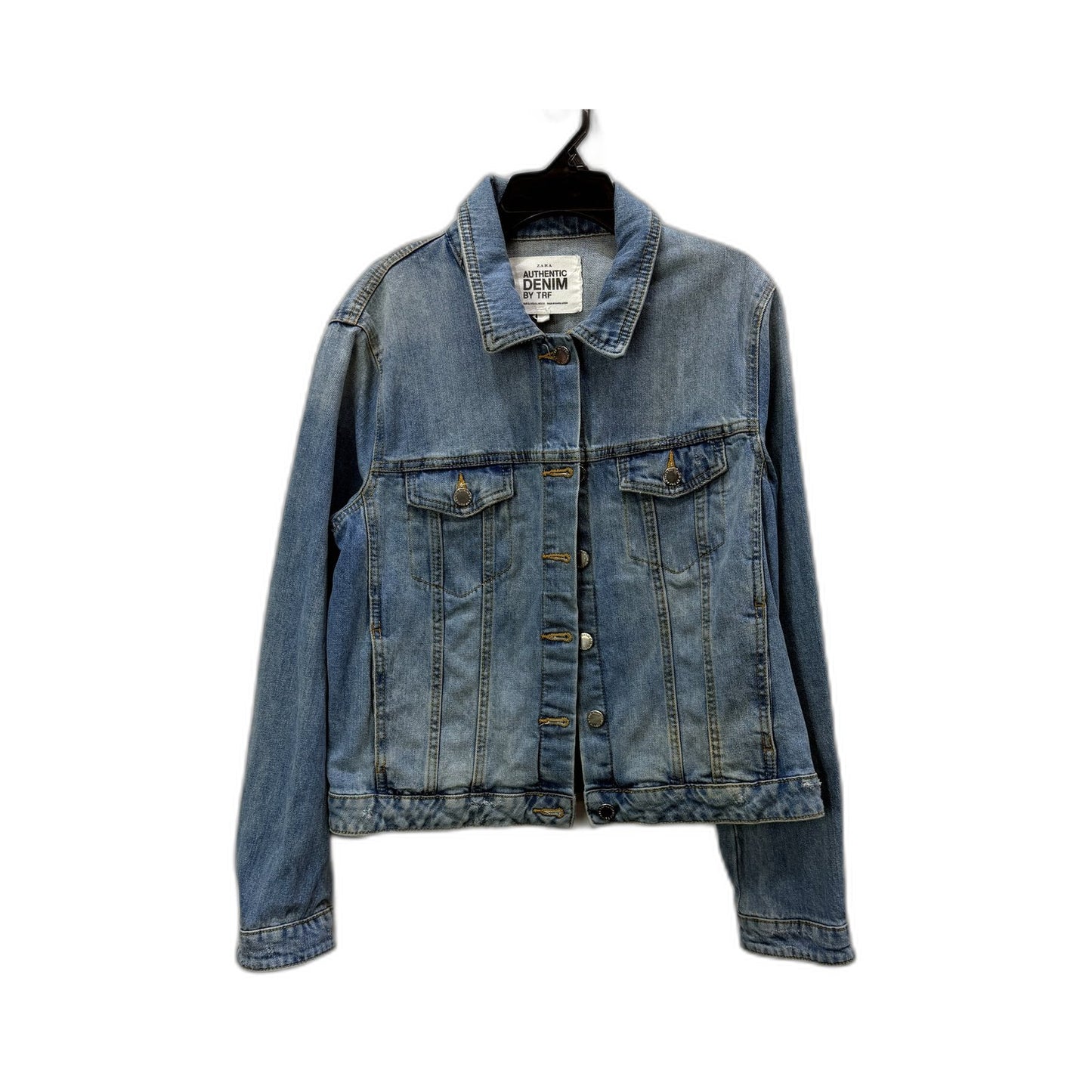 Zara Womens Authentic Denim by TRF Blue Jacket Size Small