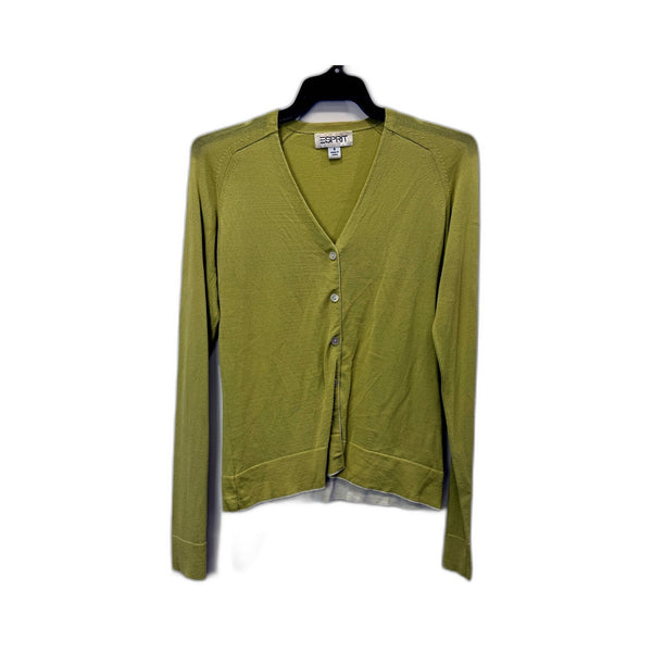 Esprit Womens Lime Green Rayon Blend Cardigan Sweater Size Small