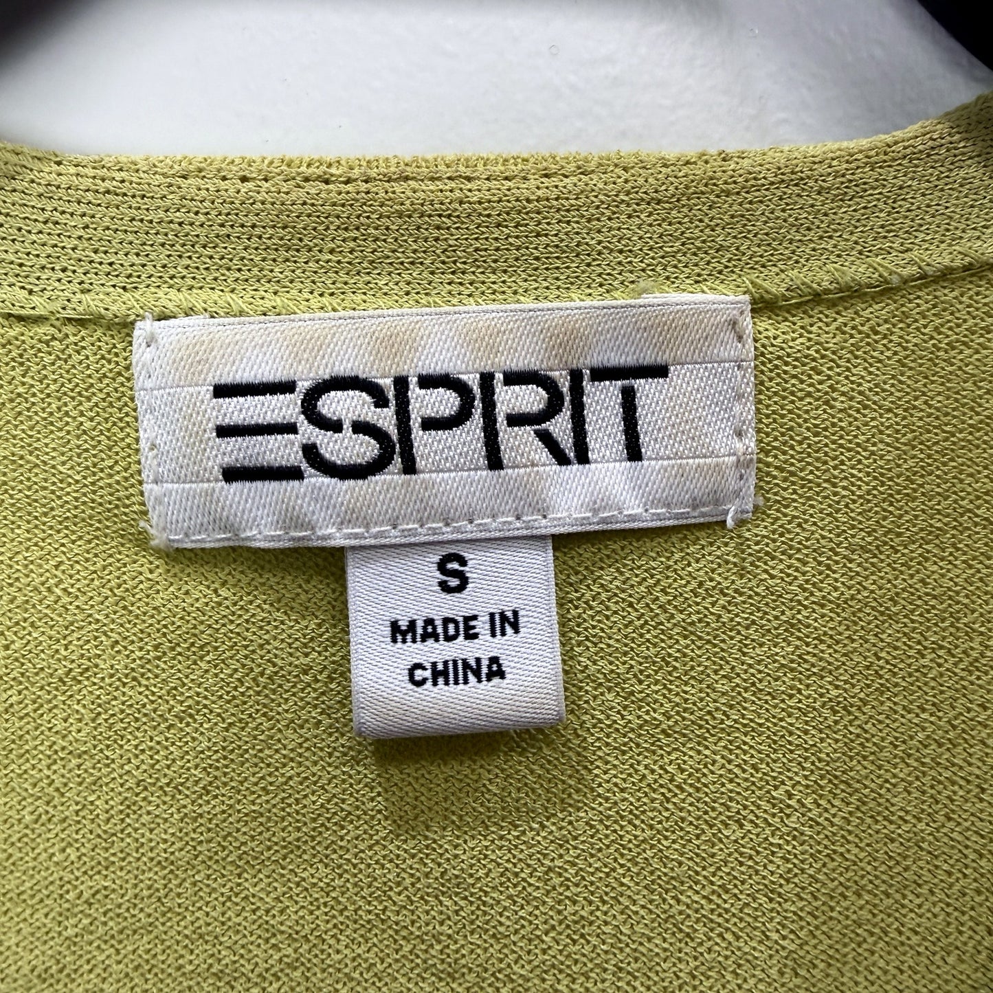 Esprit Womens Lime Green Rayon Blend Cardigan Sweater Size Small