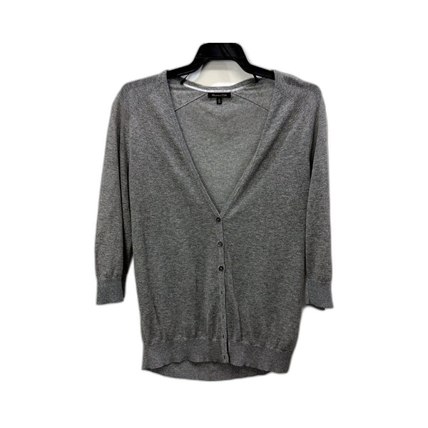 Massimo Dutti Womens Button Front Gray Pullover Sweater Size S