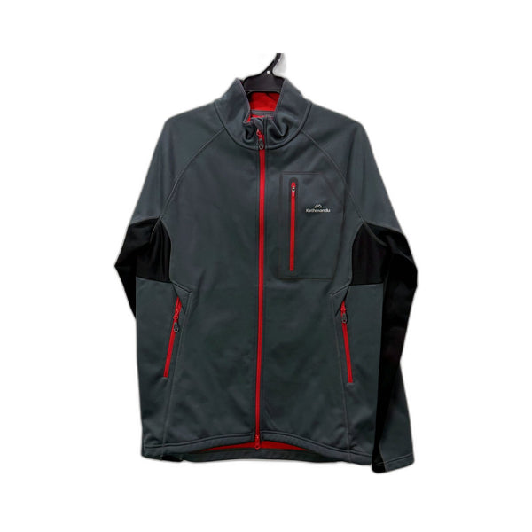 Kathmandu Mens Softshell Jacket Windproof Outdoor Hiking Athletic Dark Grey