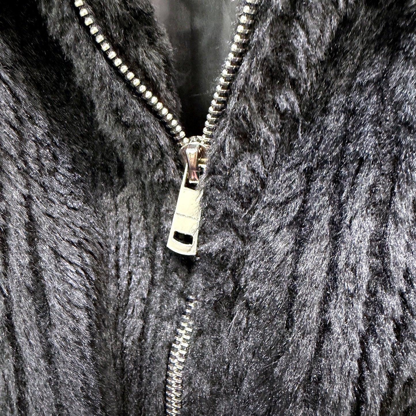 Ava & Ever Womens Cropped Black Faux Fur Jacket for Size 8