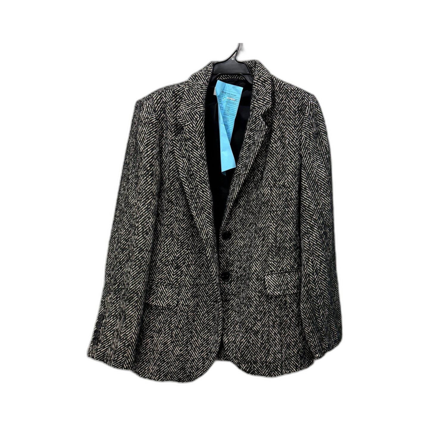 Lily Loves Womens Herringbone Tweed Blazer in Black and White, Size S/M NEW
