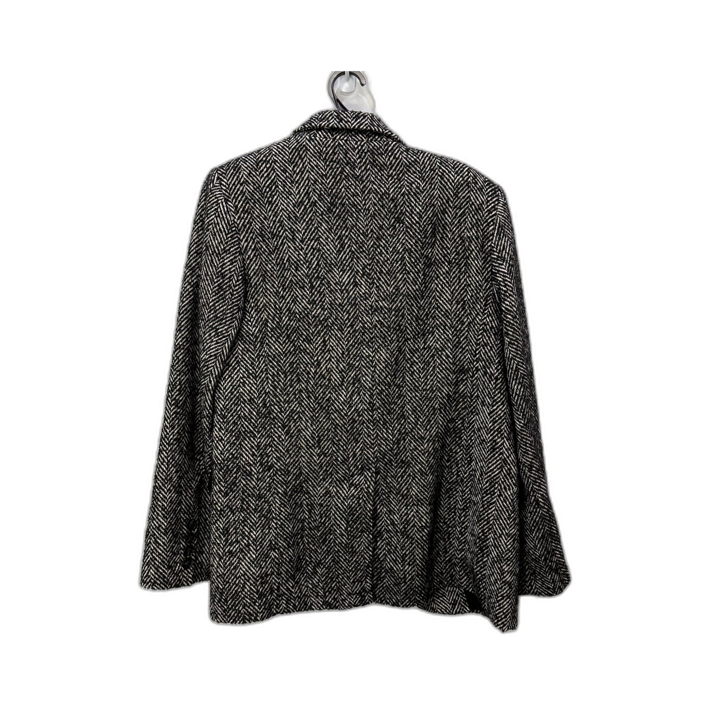 Lily Loves Womens Herringbone Tweed Blazer in Black and White, Size S/M NEW