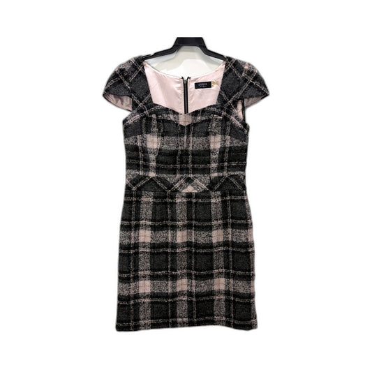 Guess Womens Plaid Puff Sleeve Zip Front Dress Multi Color Size 12
