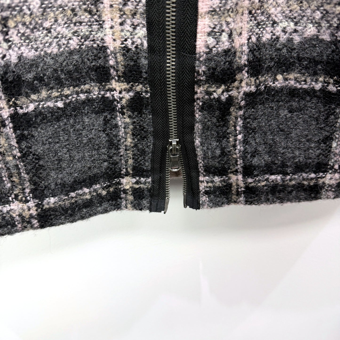 Guess Womens Plaid Puff Sleeve Zip Front Dress Multi Color Size 12