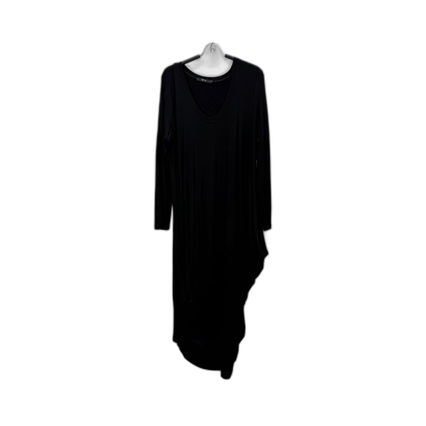 Etal Womens Asymmetric Hem Pullover Dress in Black Rayon Spandex Size 4