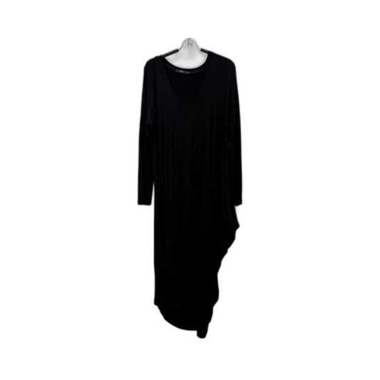 Etal Womens Asymmetric Hem Pullover Dress in Black Rayon Spandex Size 4