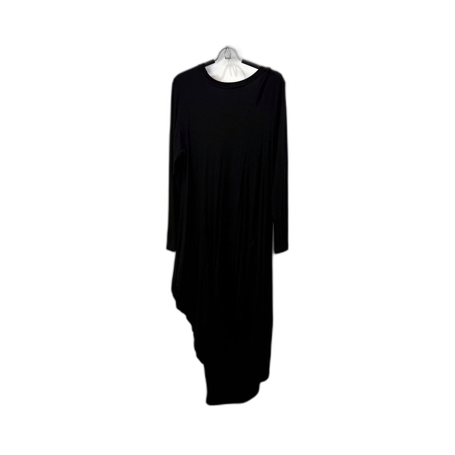 Etal Womens Asymmetric Hem Pullover Dress in Black Rayon Spandex Size 4
