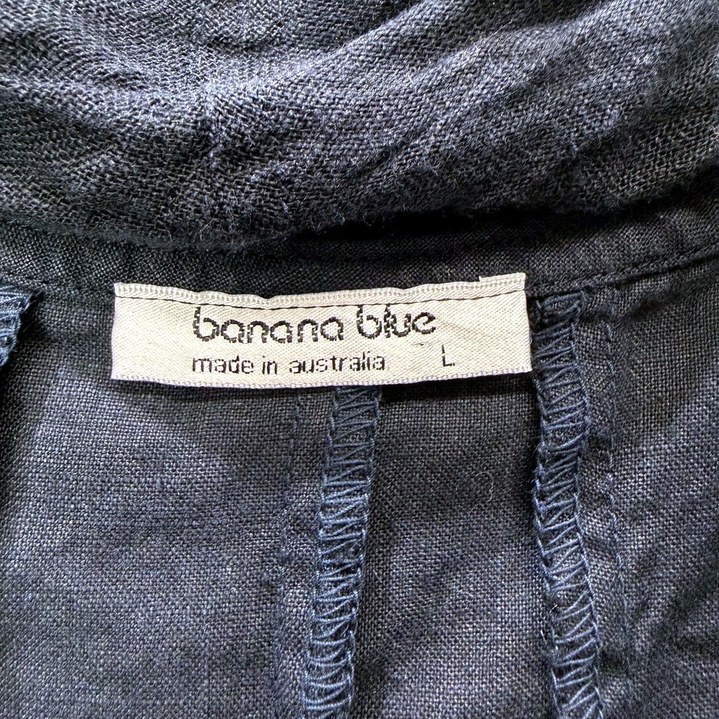 Banana Blue Womens Sleeveless Black Cotton Dress Size L
