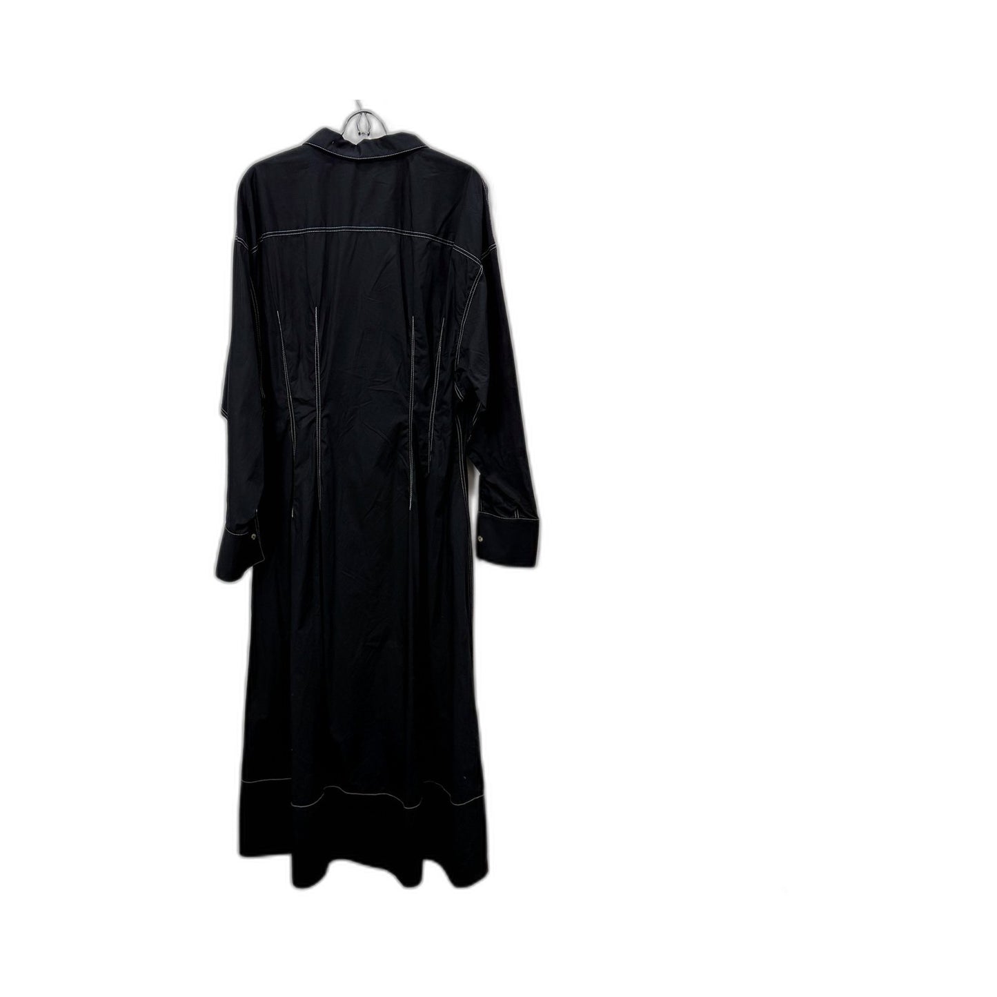 Bassike Womens Long Cotton Black Coat - Size 4