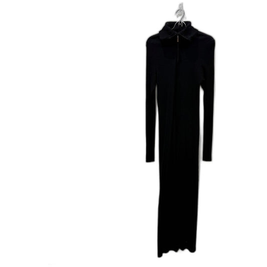 Bassike Womens Ribbed Knit Pullover Dress Black Comfortable Stylish Size XL