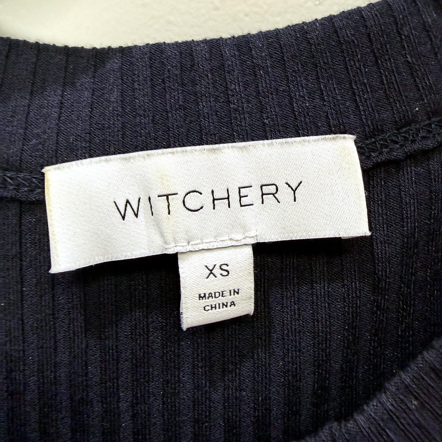 Witchery Womens Sleeveless Ribbed Knit Navy Maxi Dress - XS Size