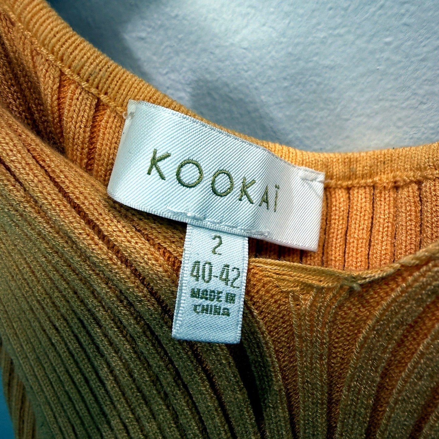 Kookai Womens Ribbed Knit Maxi Dress in Orange - Size 2