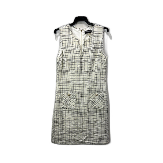 Karl Lagerfeld Womens Tweed Dress Sleeveless in White and Black, Size 6