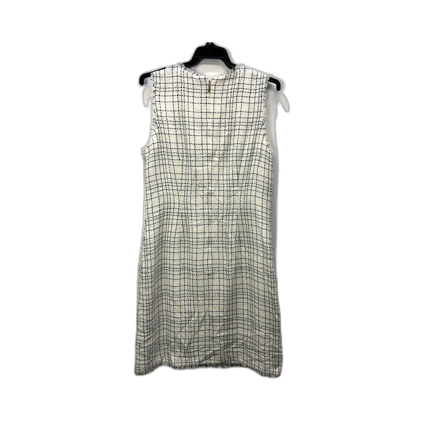Karl Lagerfeld Womens Tweed Dress Sleeveless in White and Black, Size 6
