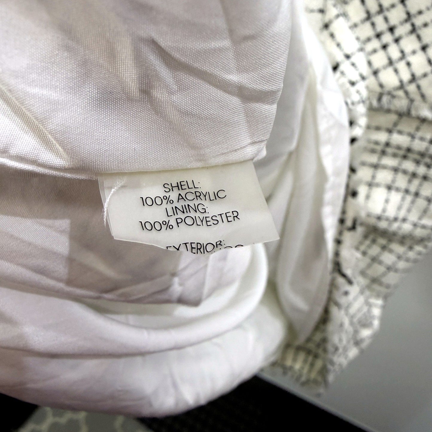 Karl Lagerfeld Womens Tweed Dress Sleeveless in White and Black, Size 6