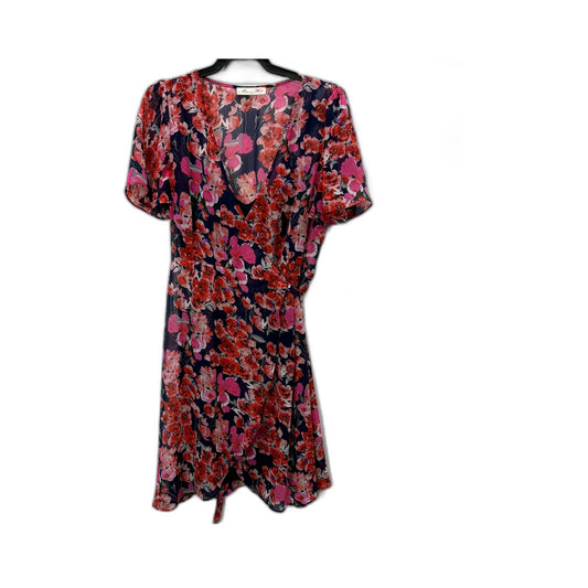 Alannah Hill Womens Fall in Love Dress Multi Color Floral Puff Sleeve Size 12