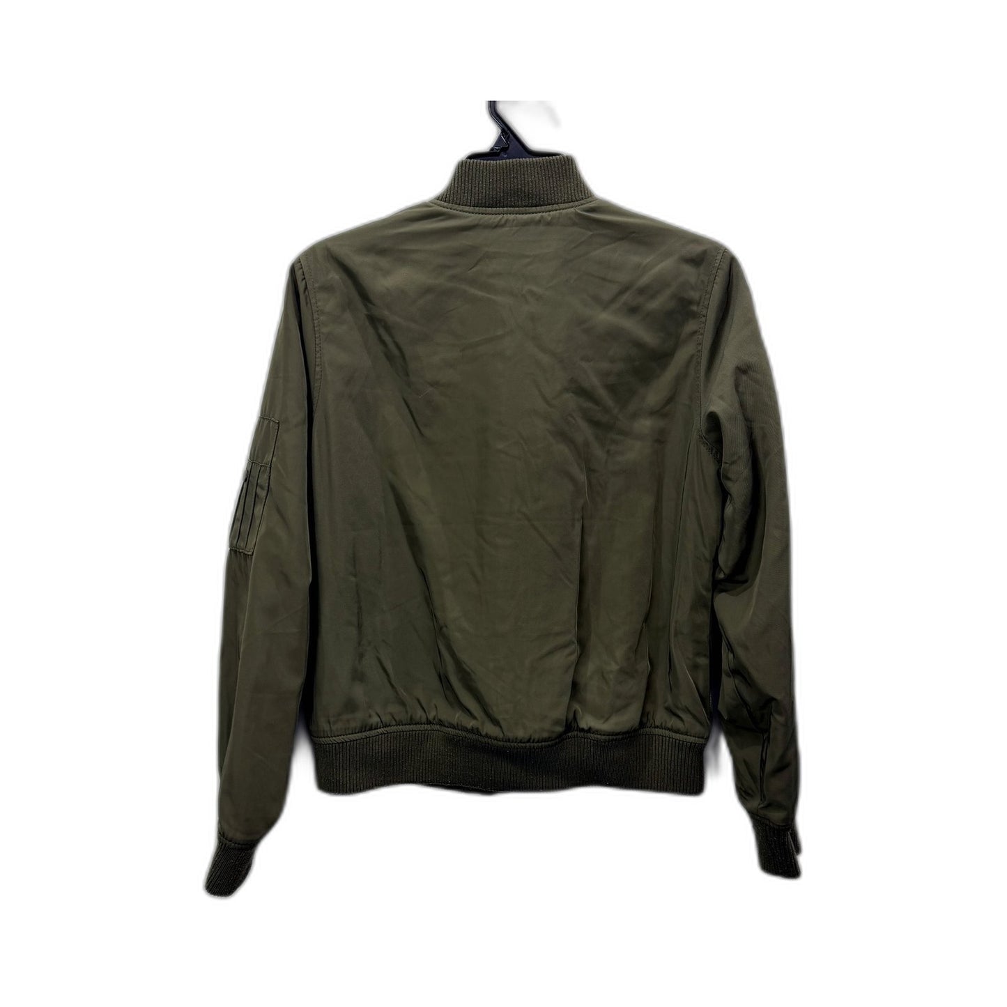 All About Eve Olive Green Bomber Jacket Stylish Casual Lightweight Size 12