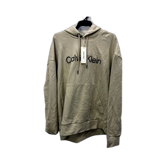 Calvin Klein Mens Comfort Pullover Hoodie in Beige, Size XXL NEW