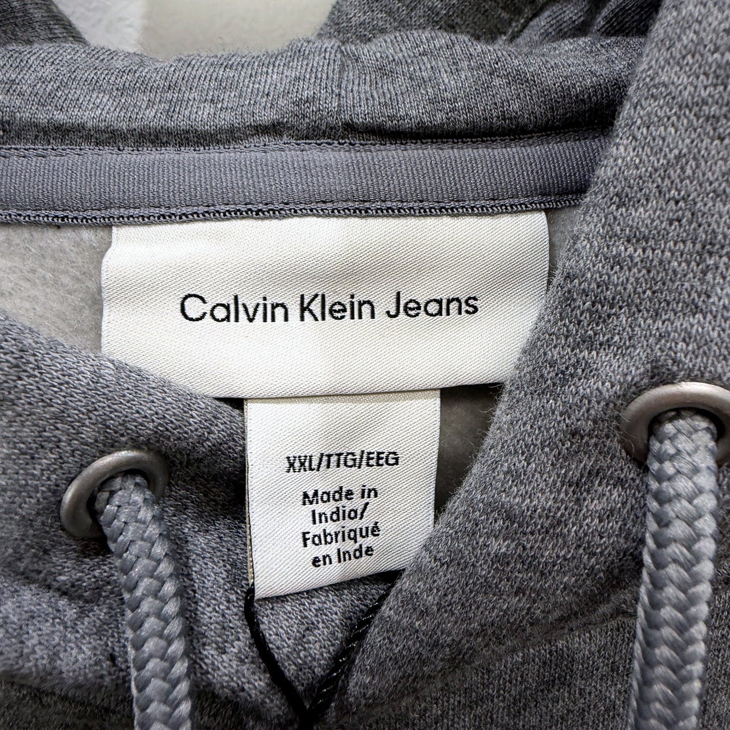Calvin Klein Mens Monologa Fleece Pullover Hoodie Medium Gray Size 2XL NEW