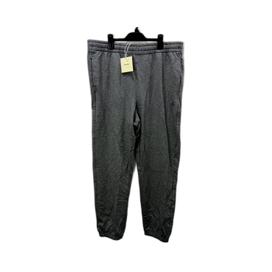 Calvin Klein Mens Monogram Jogger Sweatpants Grey Cotton Athletic Size XL NEW