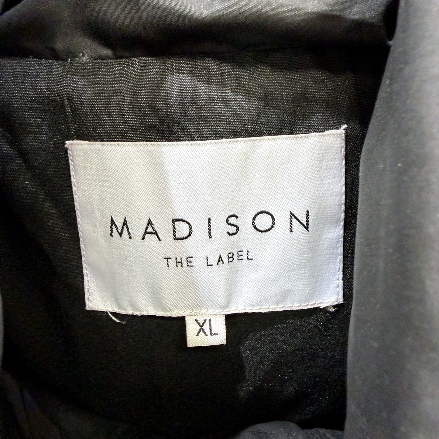 Madison The Label Womens Black Quilted Insulated Puffer Vest XL
