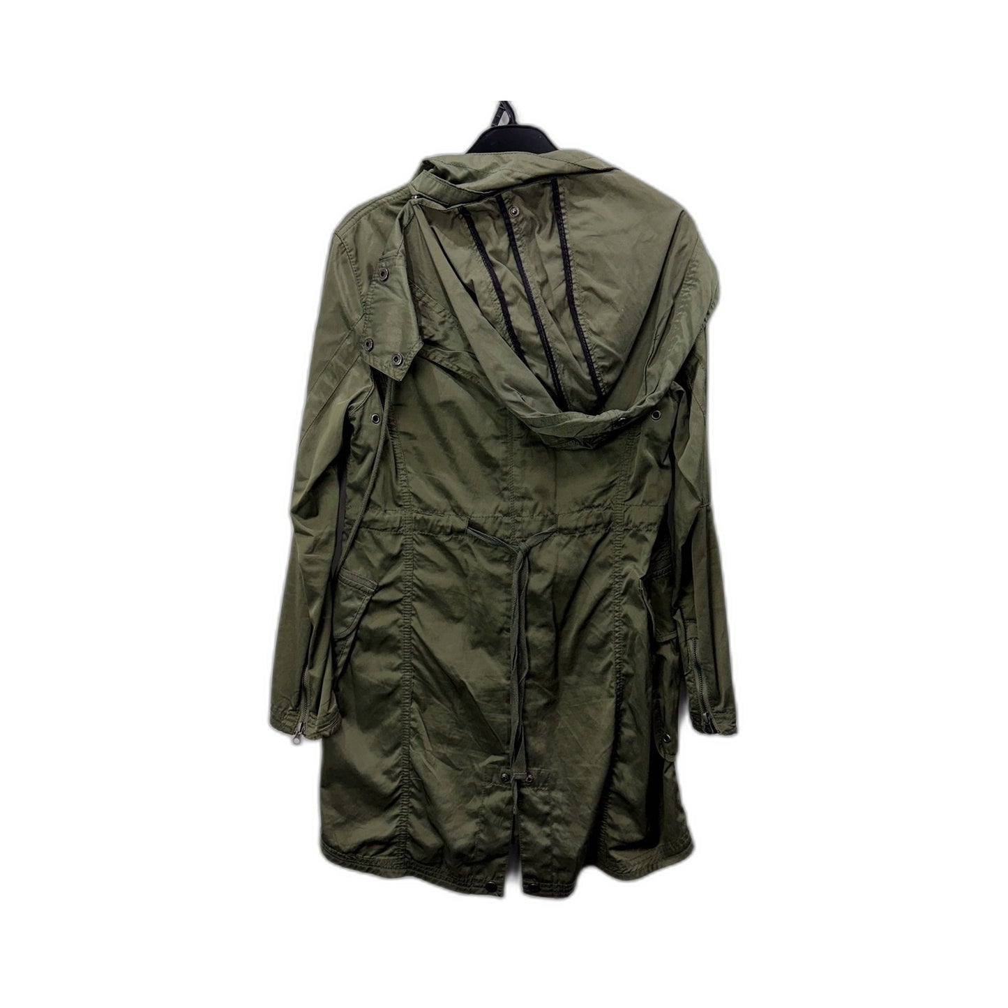 Deciuba Womens Military Parka Hooded Olive Green Jacket by in Size 8