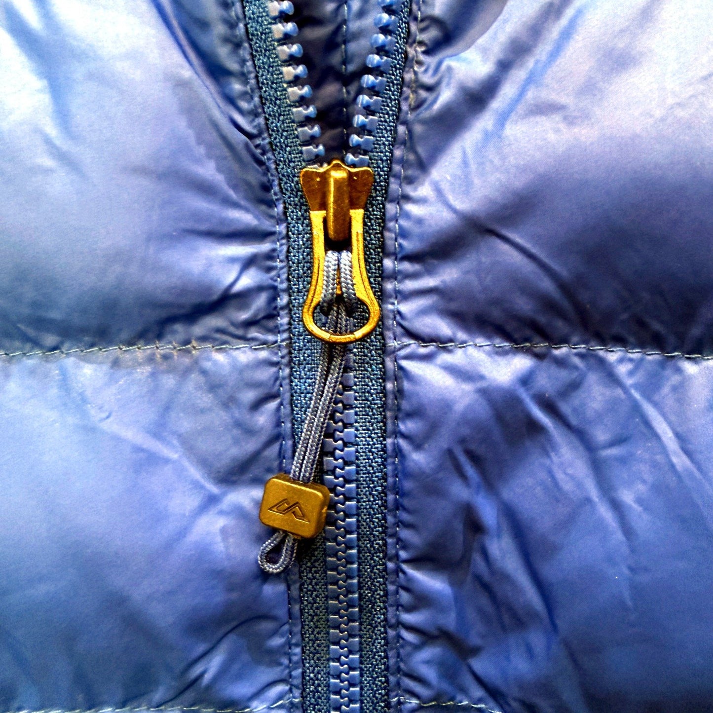 Kathmandu Mens Blue Hooded Puffer Jacket - Quilted Nylon Insulation, Size 2XL