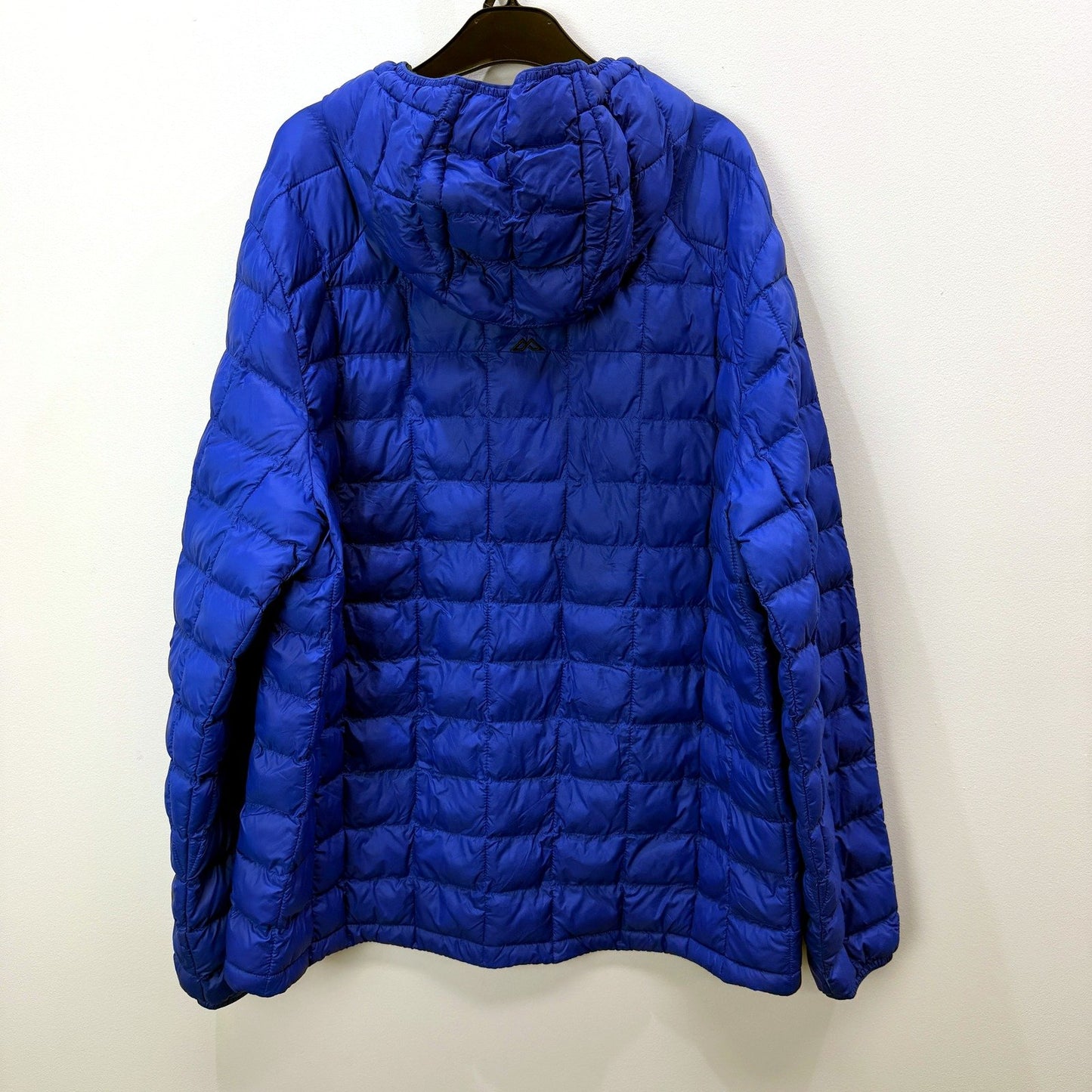 Kathmandu Mens Blue Hooded Puffer Jacket - Quilted Nylon Insulation, Size 2XL