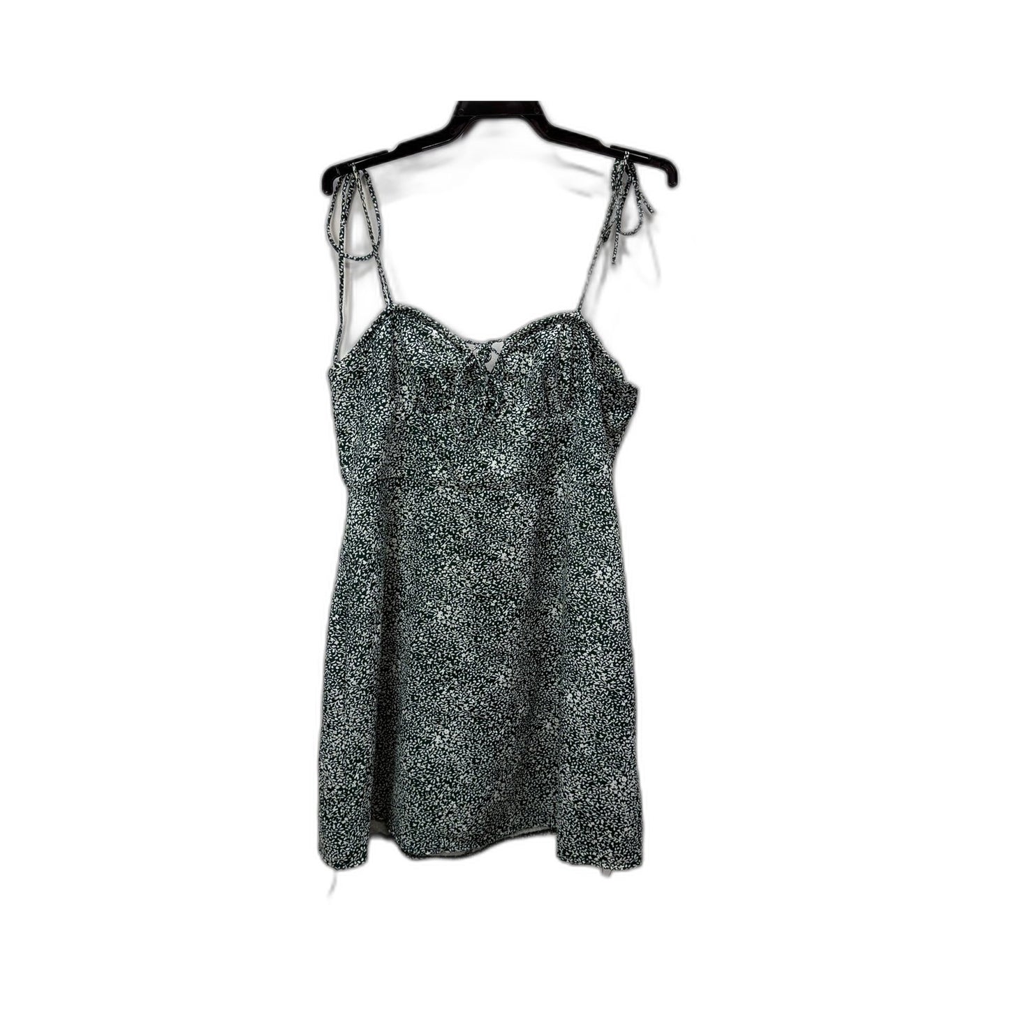 Rumor Womens Green and White Sequin Tank Dress Cocktail Party Holiday Size 12