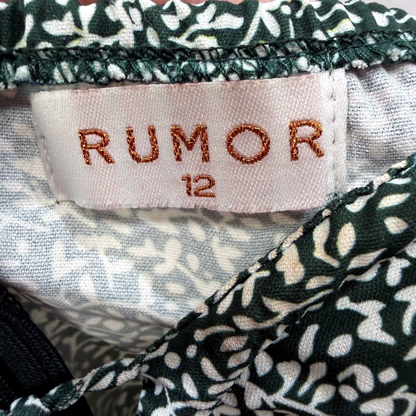 Rumor Womens Green and White Sequin Tank Dress Cocktail Party Holiday Size 12