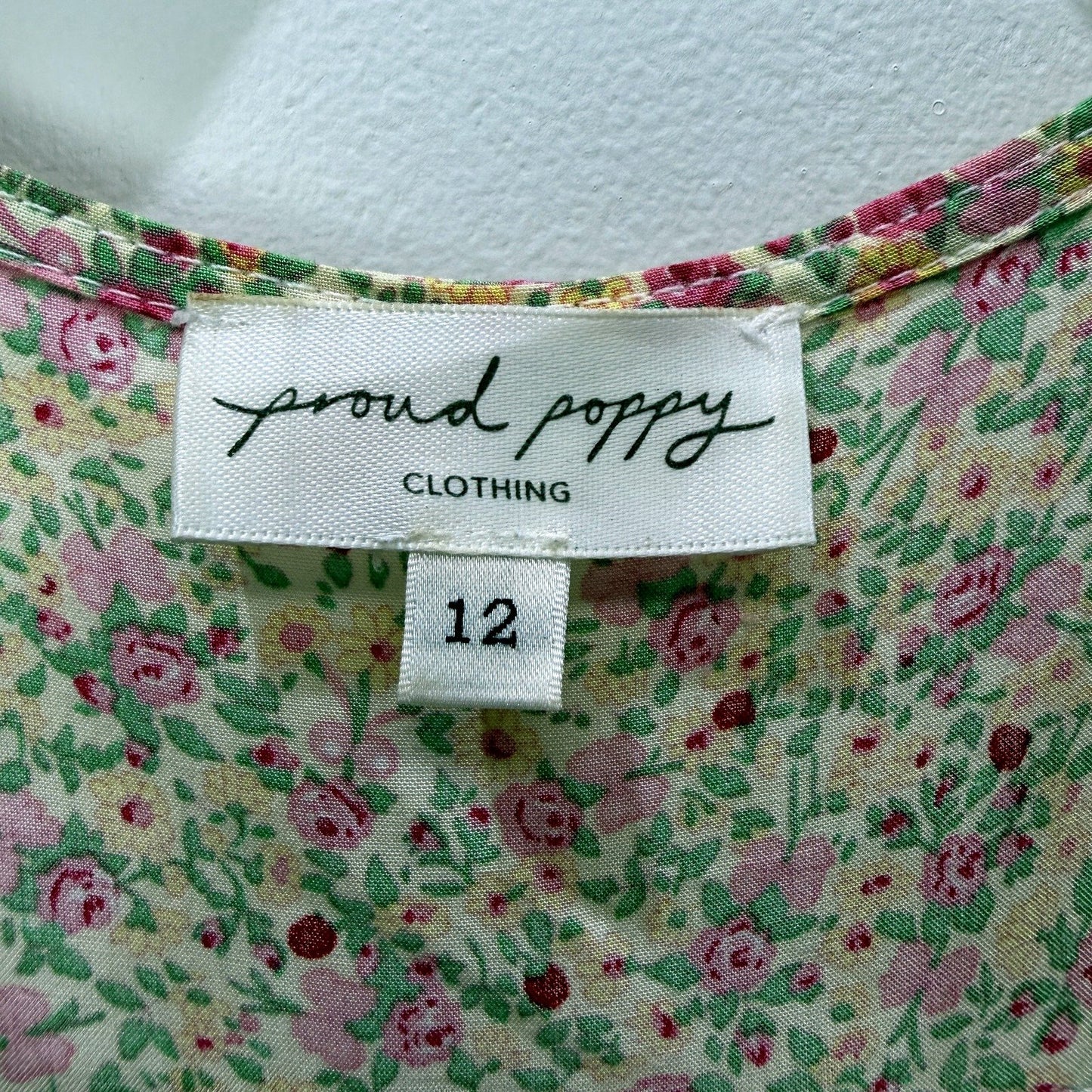 Proud Poppy Clothing Womens Floral Print Tiered Puff Sleeve Dress Multi Color