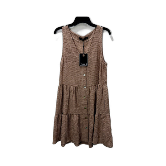 Nunui Womens Tiered Button Front Gingham Dress Casual Sleeveless Size 10 NEW