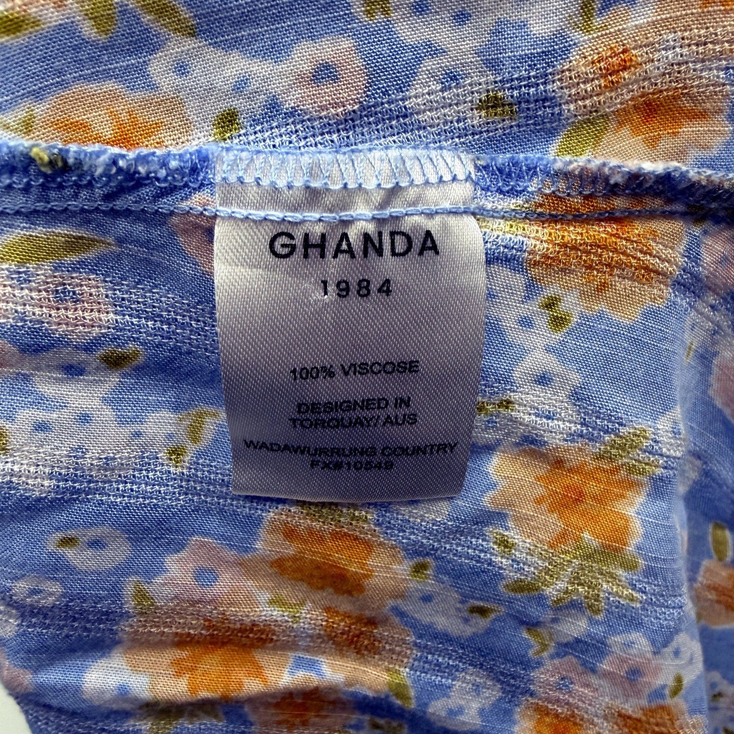 Ghanda Kids Floral Print Dress Vibrant Colors Casual Comfortable Size Teen 10-11